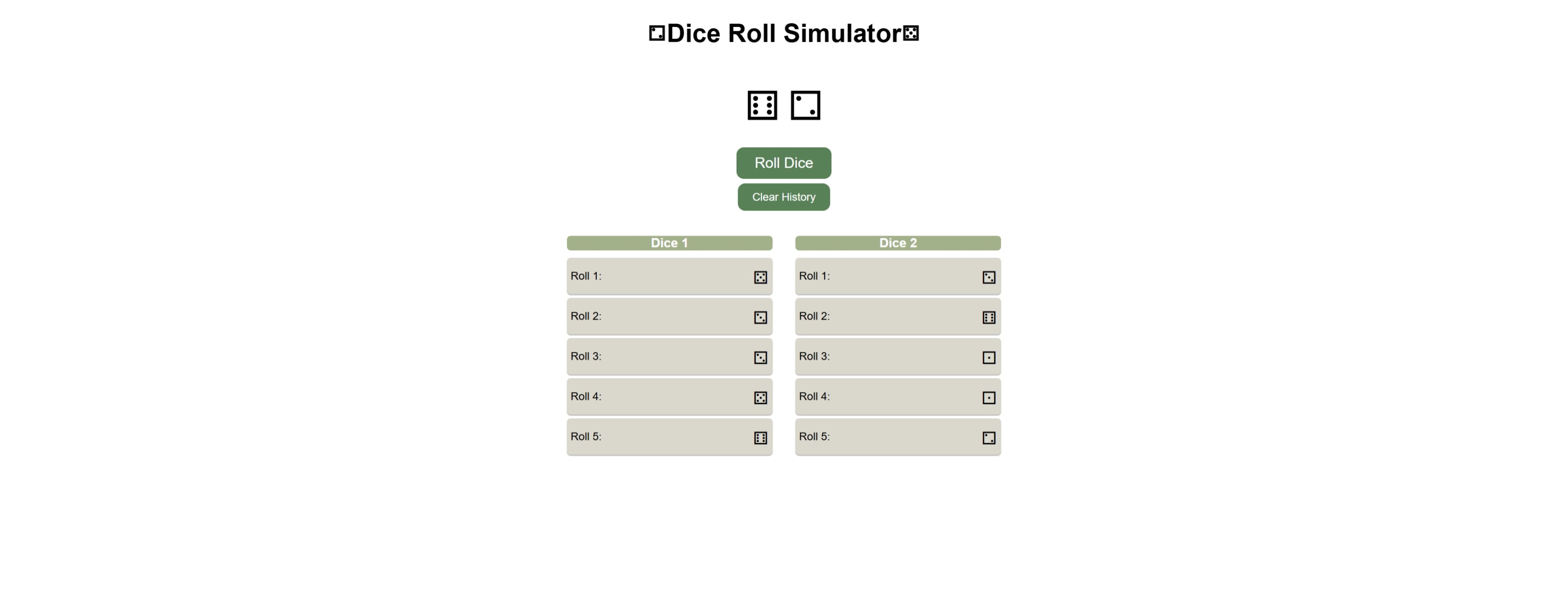 Roll a Dice Screenshot